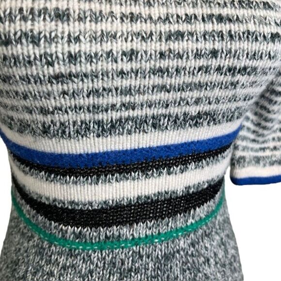 See By Chloe Wool Blend Nightfall Green Striped Half Slv Knit Sweater Size Small - Picture 3 of 11
